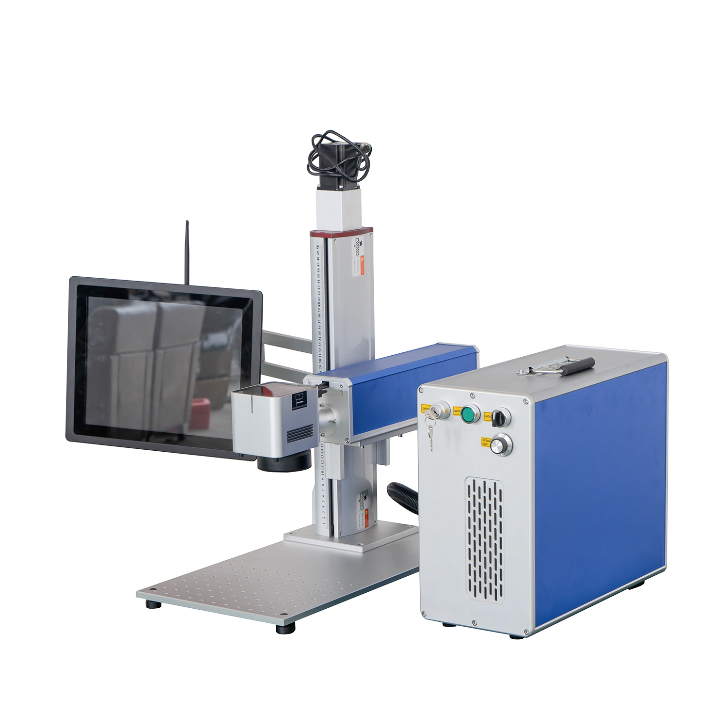 Touch Screen Computer IPG JPT RAYCUS MAX CNC Fiber Laser Marker Engraver Machine for Metal Plastic