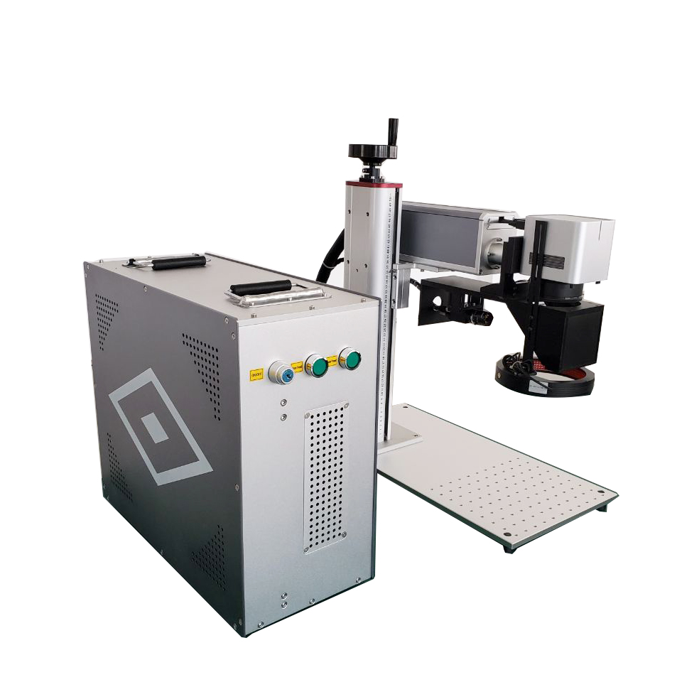 CCD Vision Positioning 20W 30W 50W 60W 100W Fiber Laser Marking Machine with Conveyor Belt And Camera